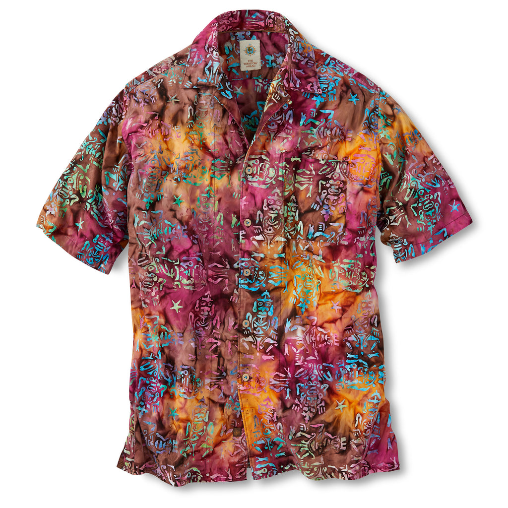batik dress shirt Modern Premium Long Sleeve Men's Batik Shirt from Indonesia