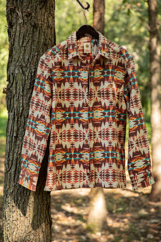 aztec dress shirt Men's TEK Western Blue Aztec Short Sleeve Shirt XL