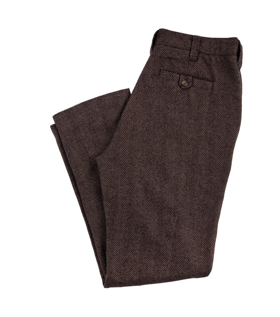 HanOrange-Pantalon large en tweed de laine simple pour HanOrange-Pantalon large en tweed de laine simple pour