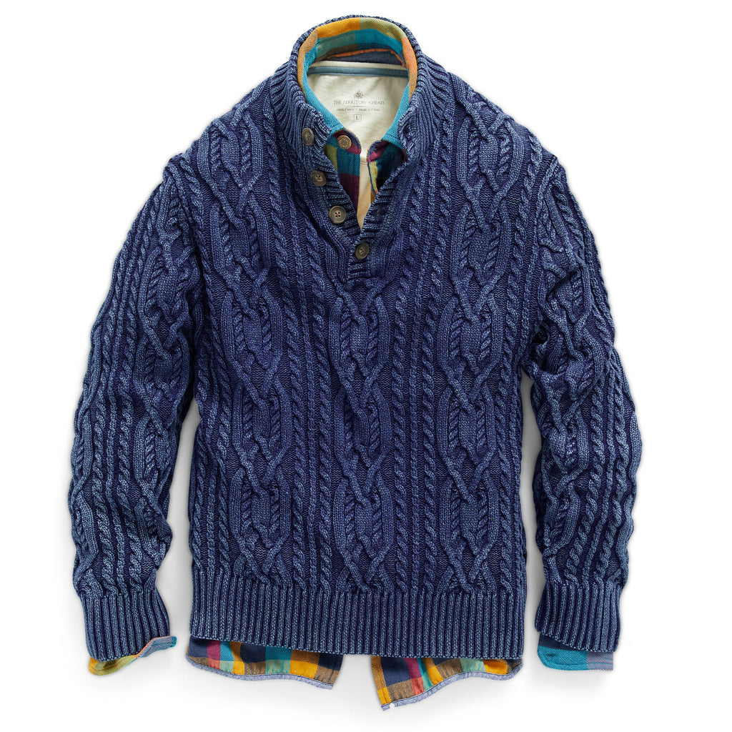 Islander Indigo Fisherman Sweater Tall