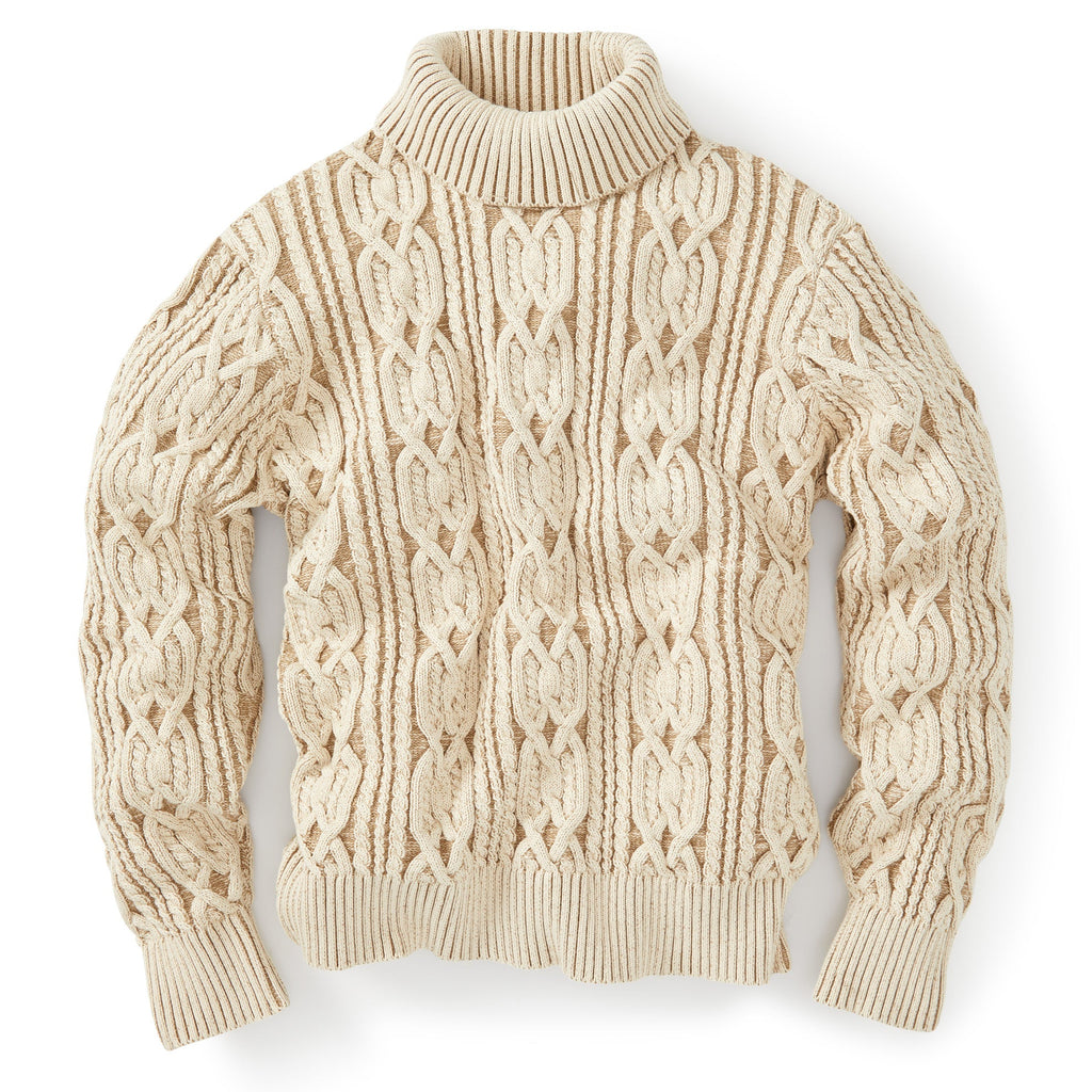 Cableknit turtleneck clearance