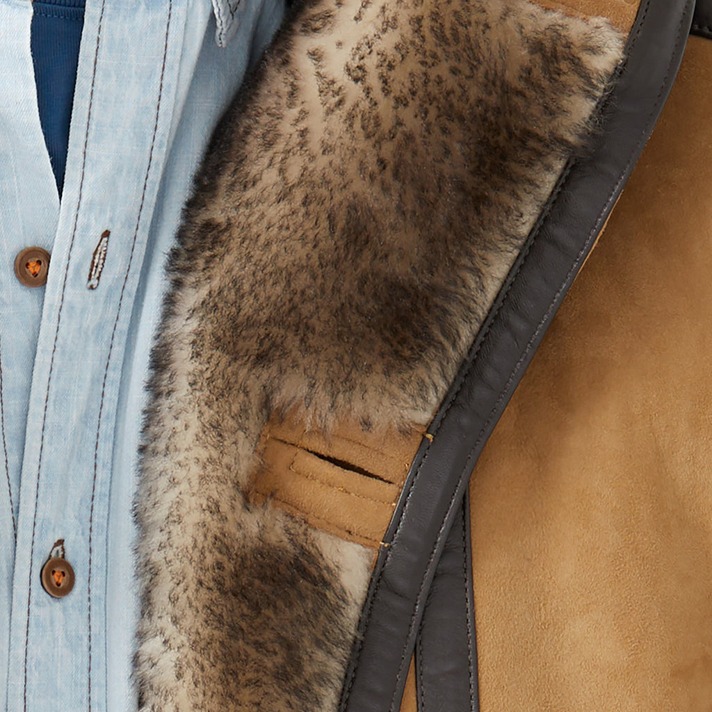 Shearling rancher coat hotsell
