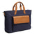 Voyager Canvas Leather Briefcase, Dark Blue
