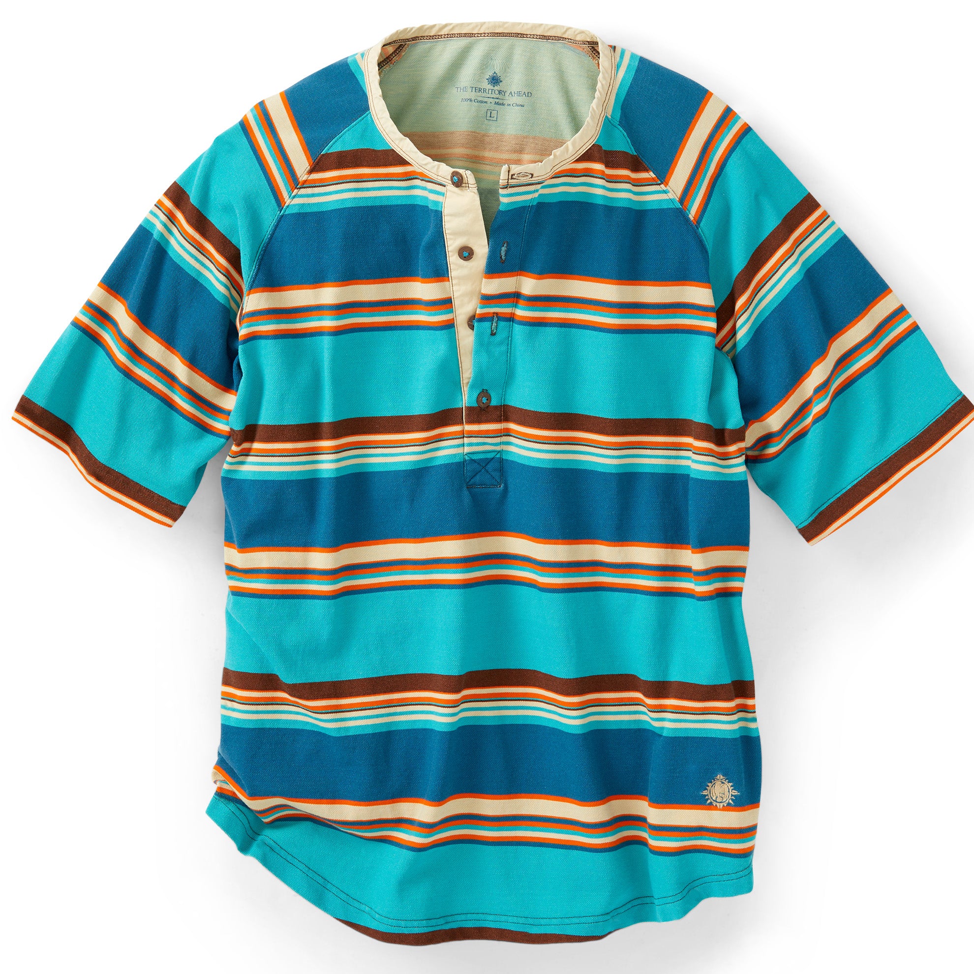Longboard Revival Striped Pique Henley – The Territory Ahead