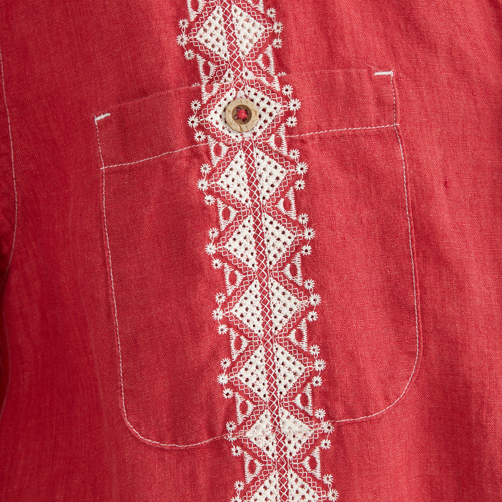 Habanero Embroidered Linen Shirt - Tall â The Territory Ahead