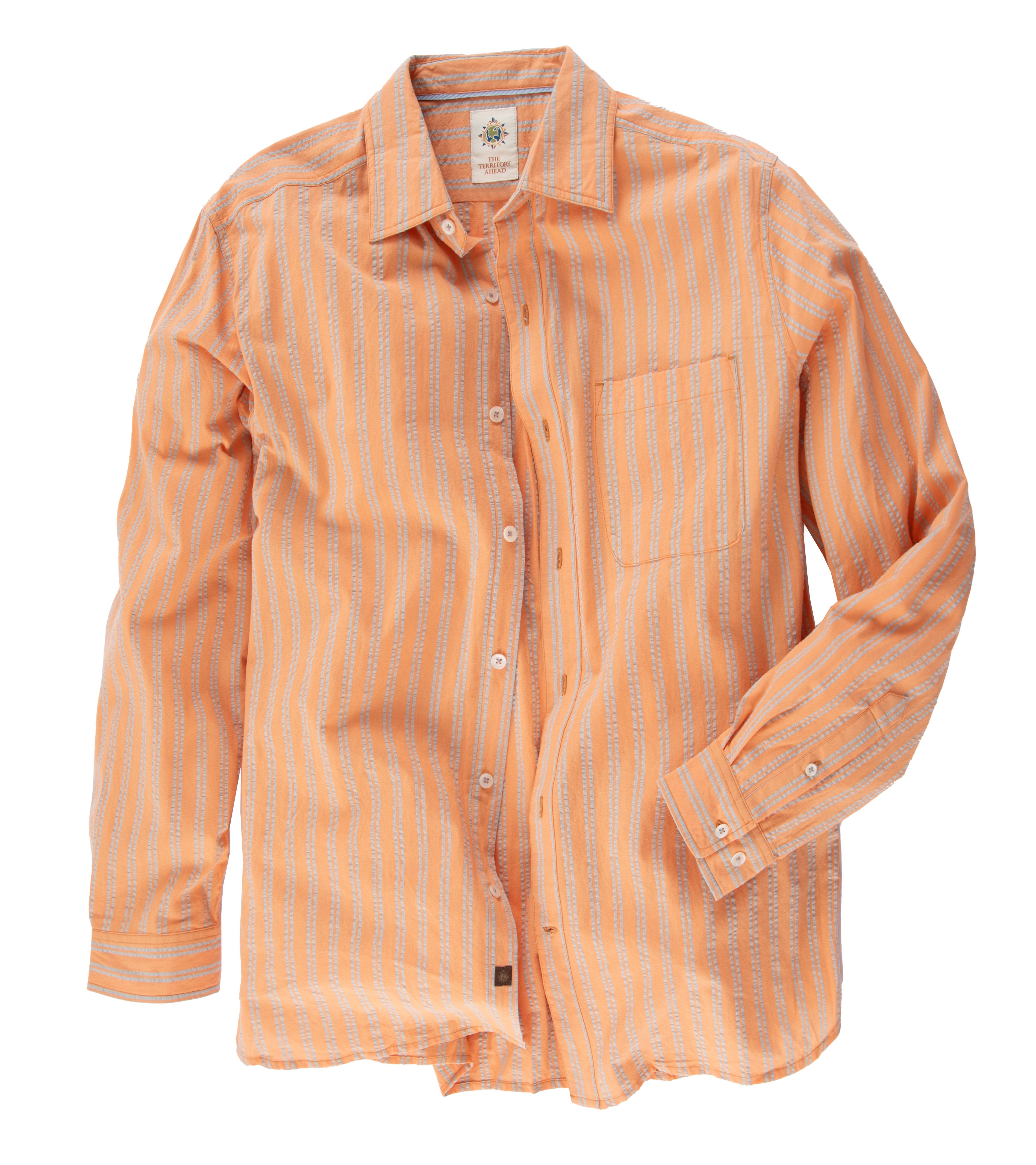 トップス vintage Capper & Capper seersucker shirt Seersucker-Knit Cotton Cabana Shirt in Tees & Hoodies | Vince