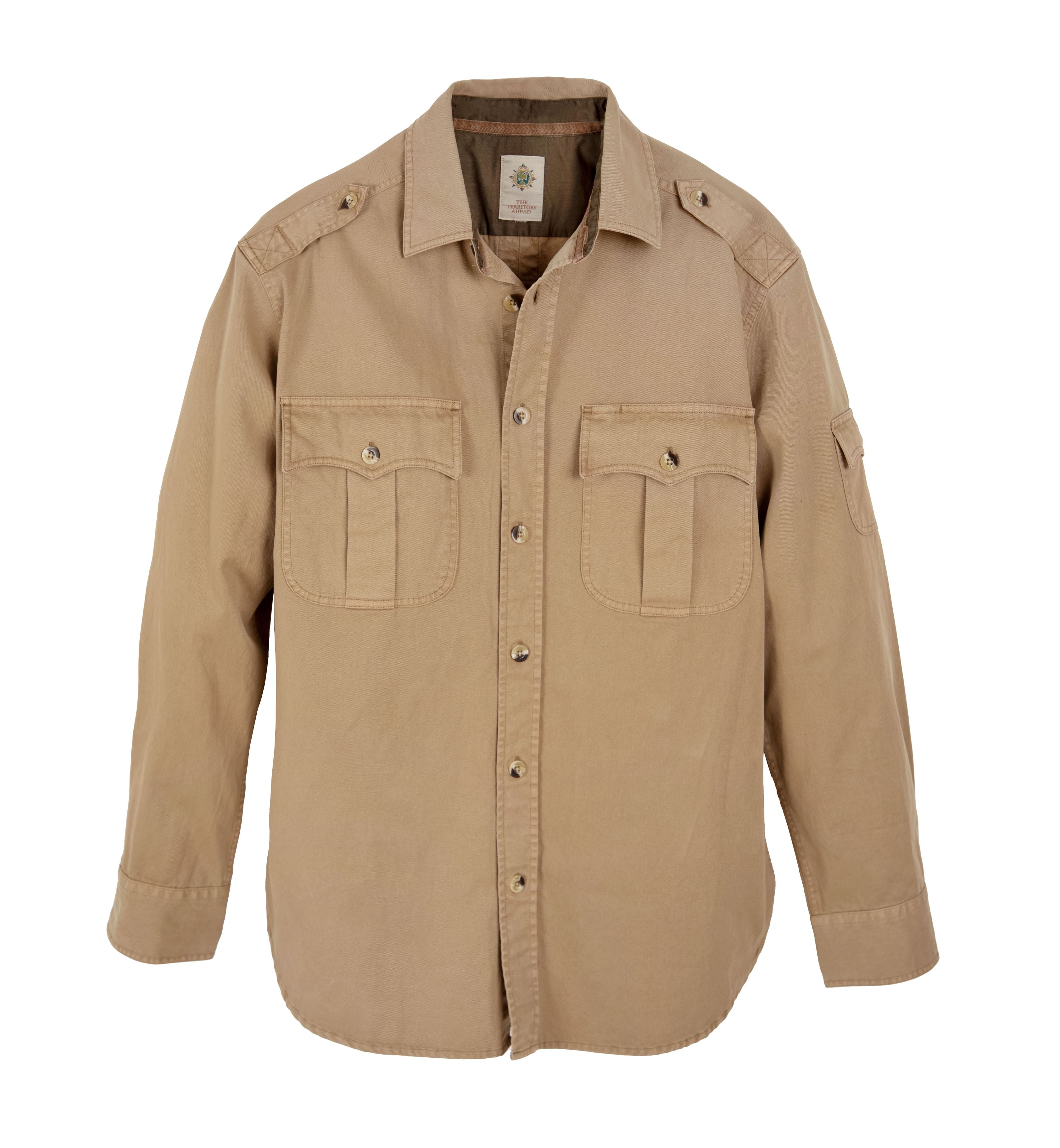 ARGUE MILITARY COTTON LINEN SHIRT アイボリー T3870tabaccoedit.jpg?v=1764783224