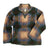 Ombre Plaid Zip Mock Sherpa Fleece