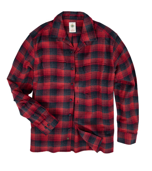 new! 【MELANGE OMBRE PLAID NEL SHIRT】 黒赤 new! 【MELANGE OMBRE PLAID NEL SHIRT】 黒赤