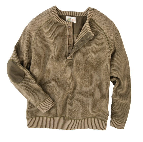 Tall Explorer Two-Tone Henley Sweater