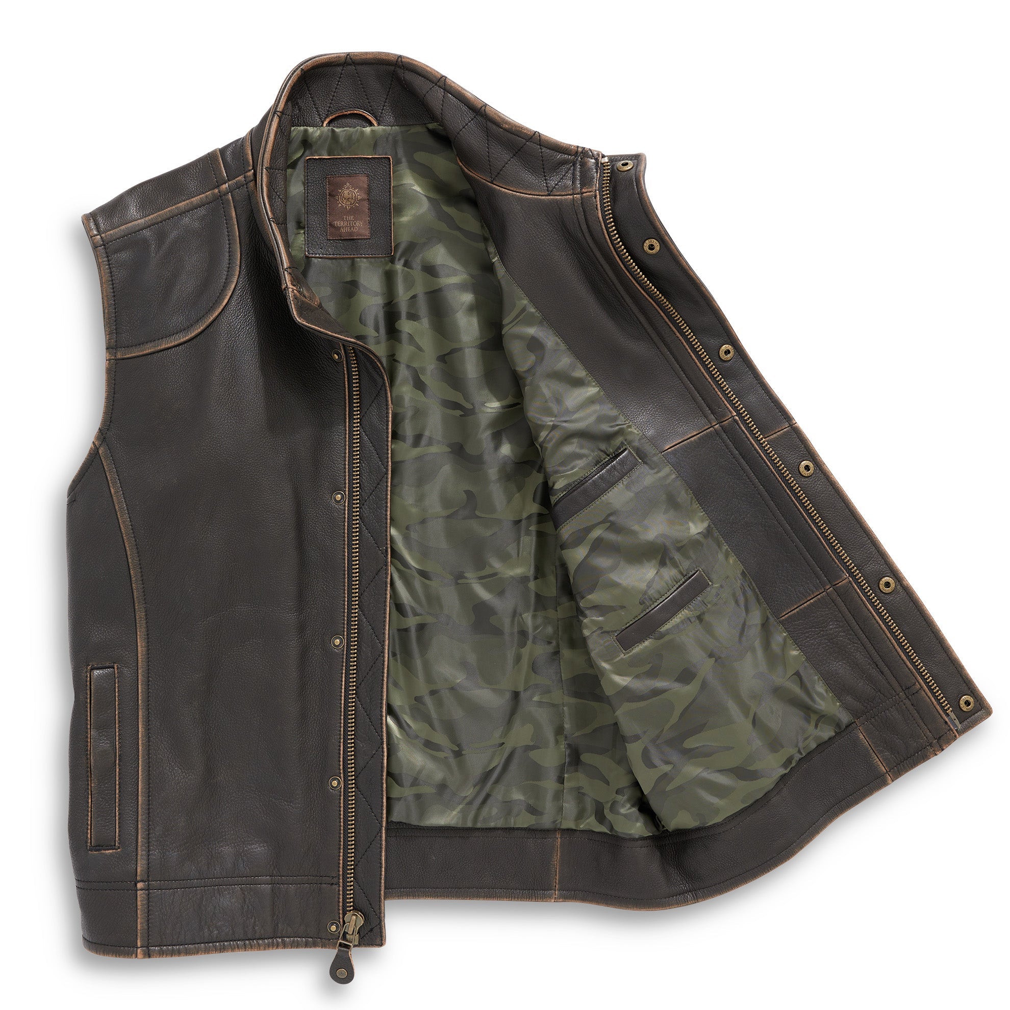 Falcon Bluff Leather Vest – The Territory Ahead