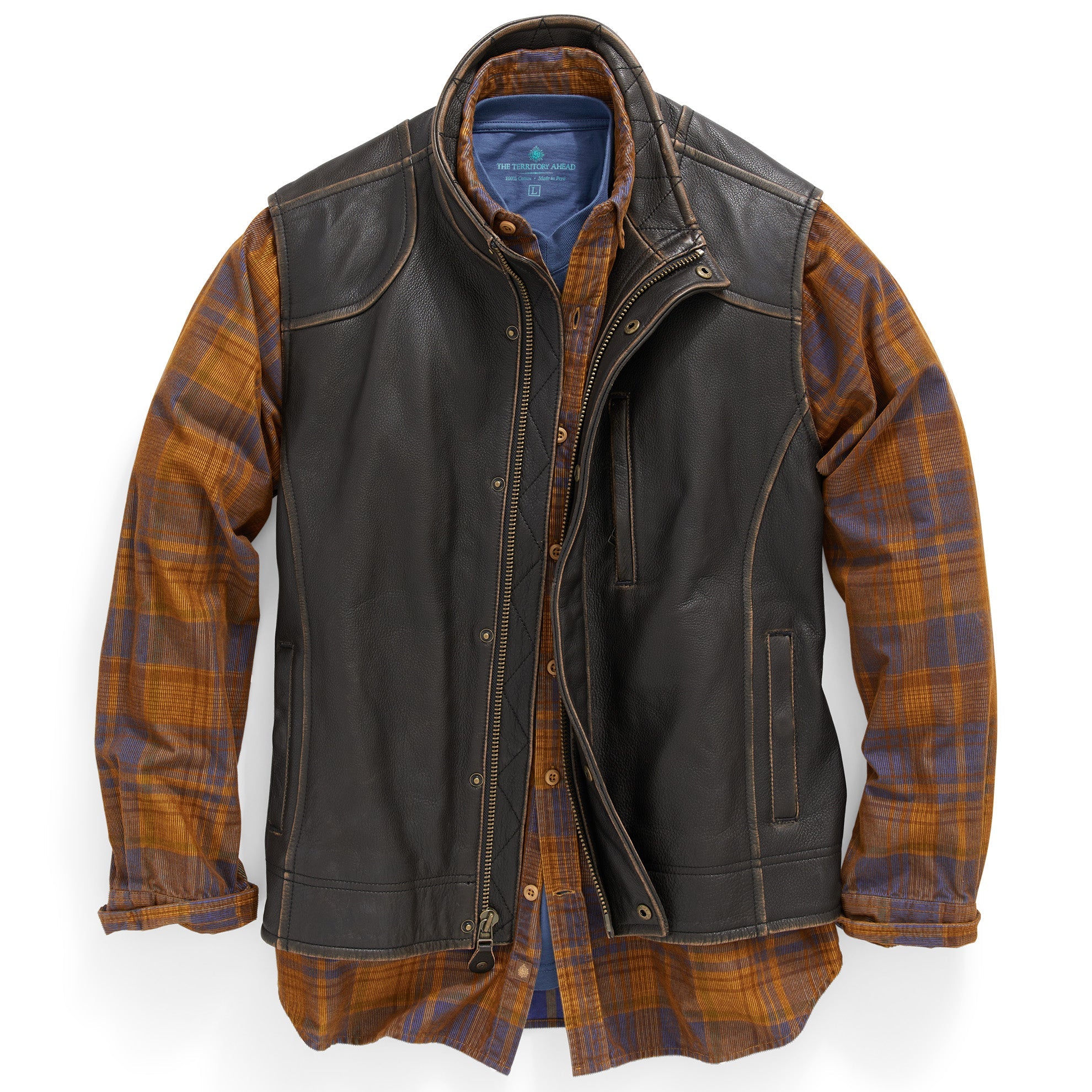 Falcon Bluff Leather Vest – The Territory Ahead
