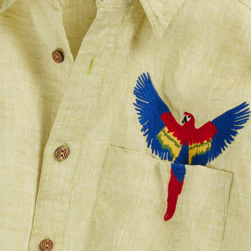 Papagayo Parrot Linen Shirt - Tall – The Territory Ahead