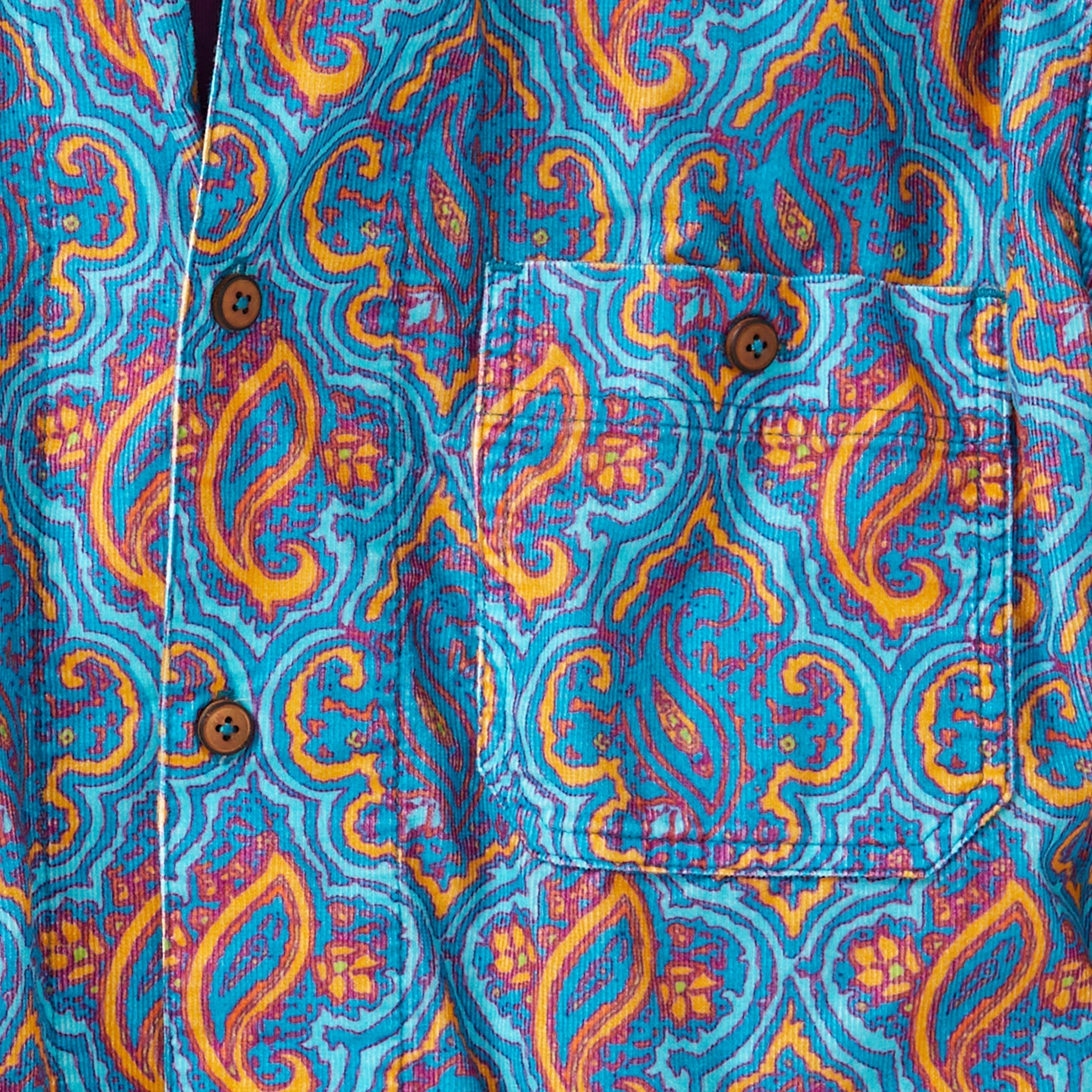 Blue Fire Paisley Corduroy Shirt – The Territory Ahead