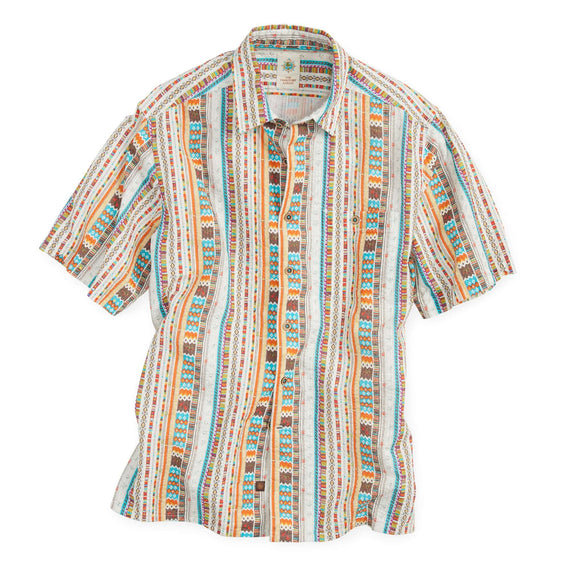 5 O'Clock Fiesta Print Seersucker Shirt - Tall